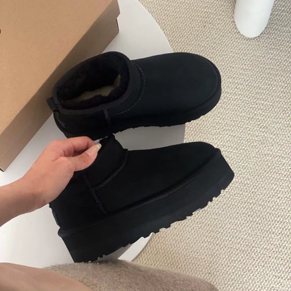 Winter Real Sheepskin Wool Women Snow Boots New Design Ladies Platform Shoes Warm Slippers Classic Ultra Mini Man Fur Ankle Boot