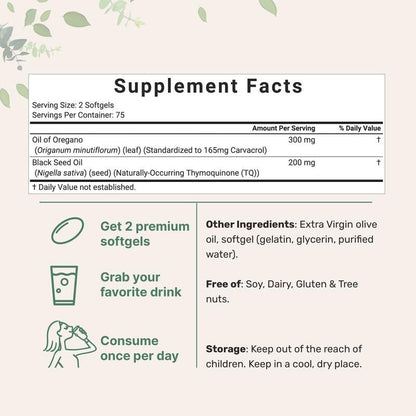 Herbal Shield Oregano + Black Seed