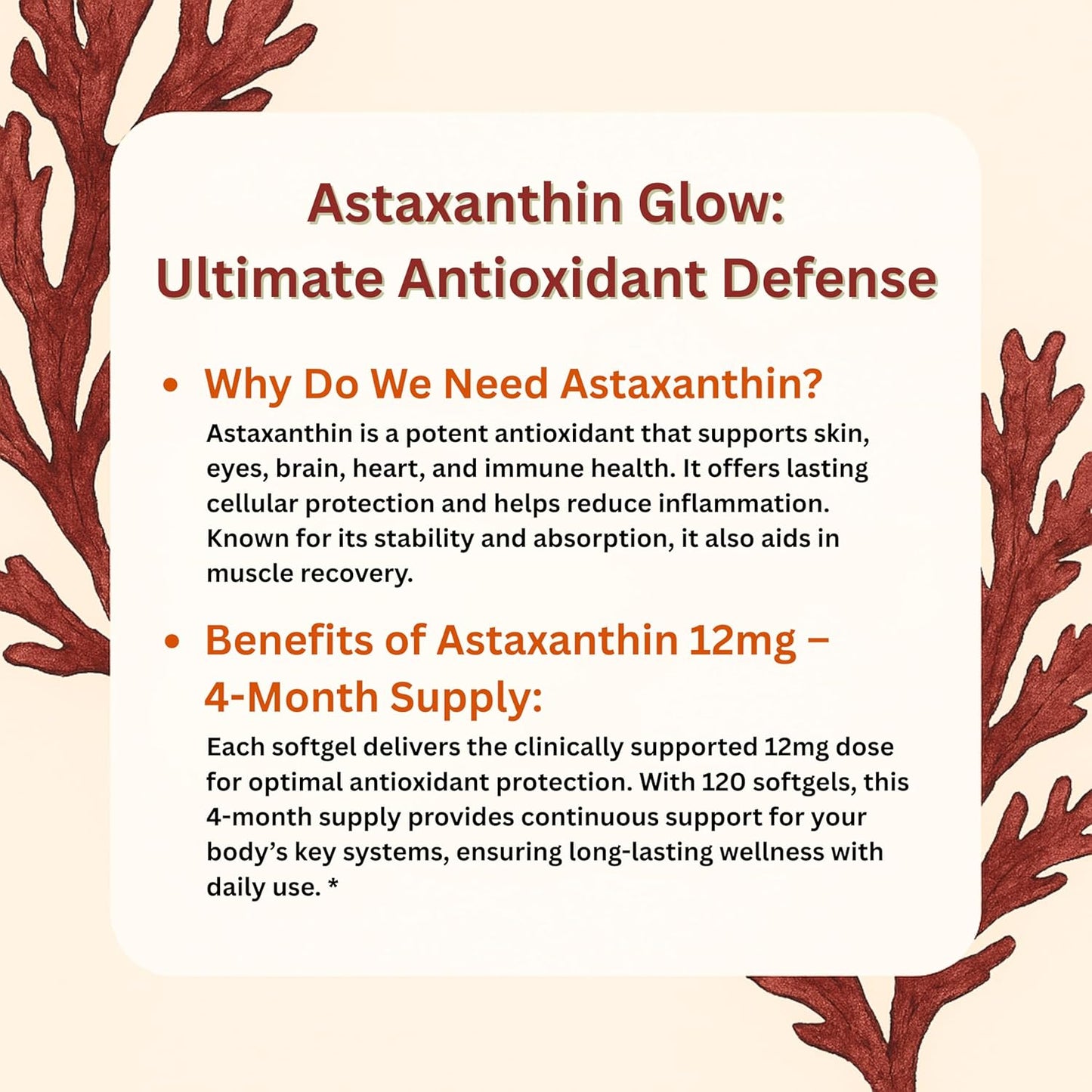 Astaxanthin 12mg Antioxidant Complex