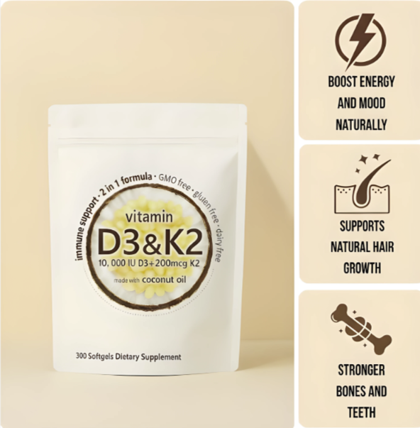 Serenro Health™ Vitamin D3 & K2 Supplement